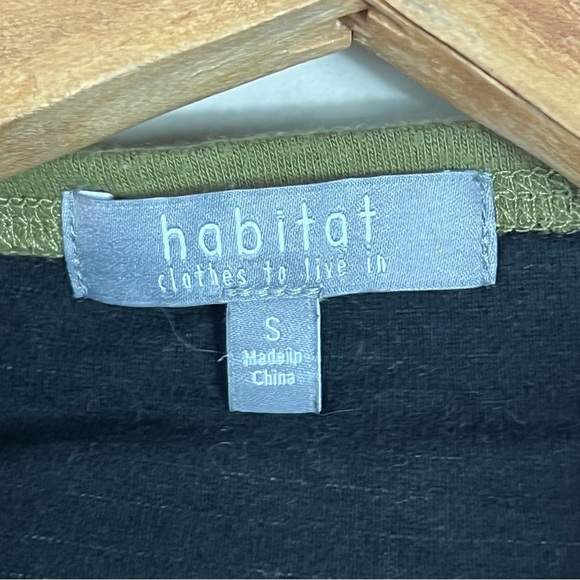 Habitat Tunic Turtleneck Sweater Size Small Colorblocked Green Black Lagenlook - Picture 7 of 11